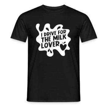 Kuh Milch Herz Milchwagen - Männer T-Shirt - Schwarz - Vorne - AI Model Male 178 light (178cm)