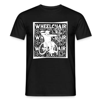Bowhunting Bow Hunter Wheelchair - Men's T-Shirt - black - Front - AI Model Male 178 light (178cm)