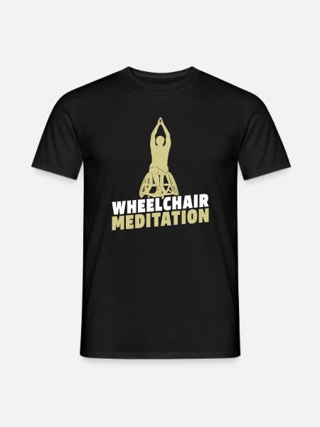 Meditation Meditation Wheelchair - Men's T-Shirt - black