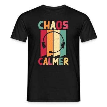 Emergency call control center operations center - Men's T-Shirt - black - Front - AI Model Male 178 light (178cm)