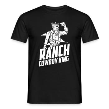 Rodeo Cowboy König Ranch Cowboy - Männer T-Shirt - Schwarz - Vorne - AI Model Male 178 light (178cm)