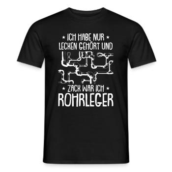 Rohrleitungsbauer Komisch - Männer T-Shirt - Schwarz - Vorne - AI Model Male 178 light (178cm)