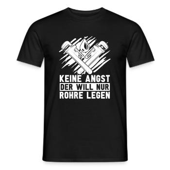 Rohrleitungsbauer Witzig - Männer T-Shirt - Schwarz - Vorne - AI Model Male 178 light (178cm)