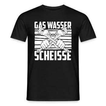 Rohrleitungsbauer Scheisse - Männer T-Shirt - Schwarz - Vorne - AI Model Male 178 light (178cm)