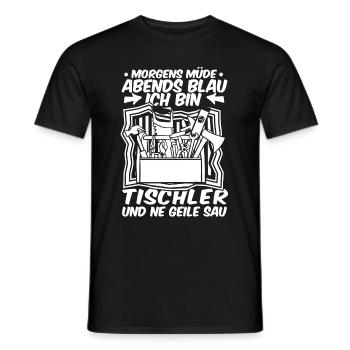 Zimmermann Tischler Schreiner - Männer T-Shirt - Schwarz - Vorne - AI Model Male 178 light (178cm)