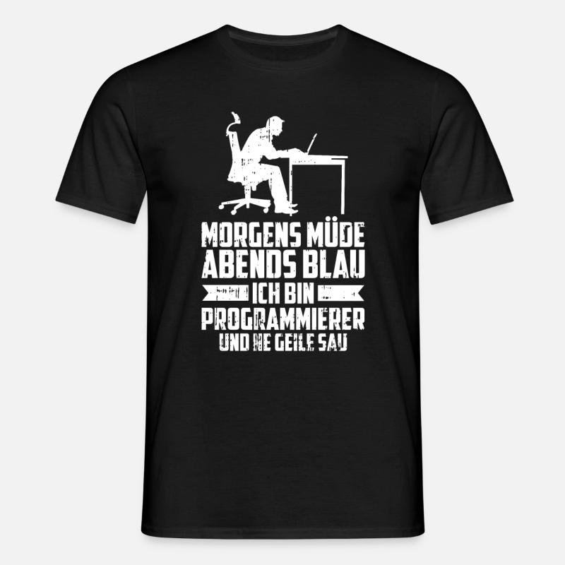 Entwickler Coder Programmierer - Männer T-Shirt - Schwarz