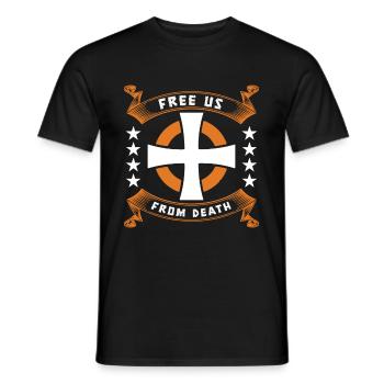 Christ Christianity Cross - Men's T-Shirt - black - Front - AI Model Male 178 light (178cm)