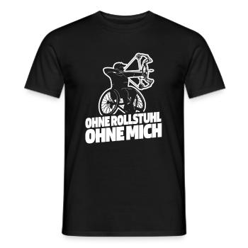 Rollstuhl Rollstuhlfahrer Bogenschießen - Männer T-Shirt - Schwarz - Vorne - AI Model Male 178 light (178cm)