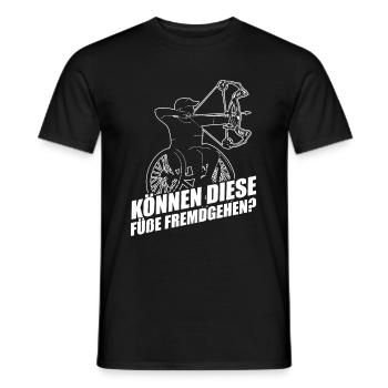 Rollstuhl Rollstuhlfahrer Lustig - Männer T-Shirt - Schwarz - Vorne - AI Model Male 178 light (178cm)