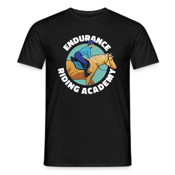 Horse Equestrian Sport Endurance Riding - Men's T-Shirt - black - Front - AI Model Male 178 light (178cm)