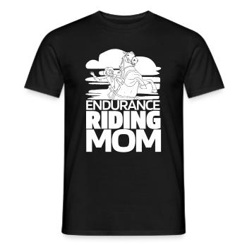 Horse Equestrian Mama Endurance Riding - Men's T-Shirt - black - Front - AI Model Male 178 light (178cm)