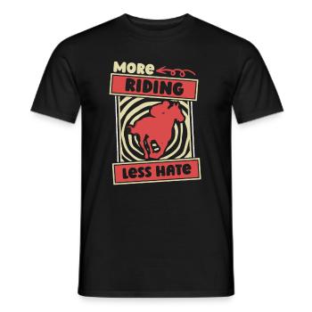 Horse Equestrian Sports Fun Endurance Riding - Men's T-Shirt - black - Front - AI Model Male 178 light (178cm)