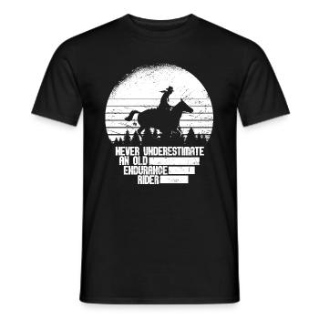 Horse Equestrian Sport Endurance Riding - Men's T-Shirt - black - Front - AI Model Male 178 light (178cm)