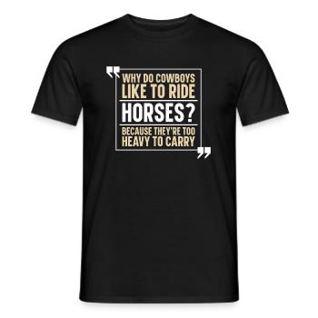 Sports équestres à cheval Drôle d’équitation - T-shirt homme - noir - Devant - AI Model Male 178 light (178cm)