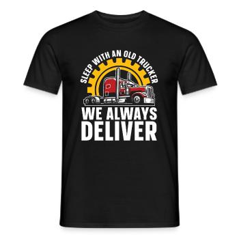Truck Driver Trucker Truck Driver Funny - Men's T-Shirt - black - Front - AI Model Male 178 light (178cm)