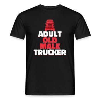 Lkw Fahrer Trucker Lastwagenfahrer Alt - Männer T-Shirt - Schwarz - Vorne - AI Model Male 178 light (178cm)