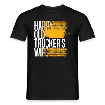 Truck Driver Trucker Truck Driver Wife - Men's T-Shirt - black - Front - AI Model Male 178 light (178cm)