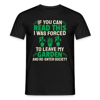 Hobby Gardener Garden - Men's T-Shirt - black - Front - AI Model Male 178 light (178cm)