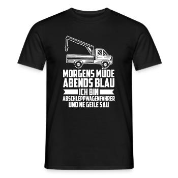 Abschleppdienst Abschlepper - Männer T-Shirt - Schwarz - Vorne - AI Model Male 178 light (178cm)
