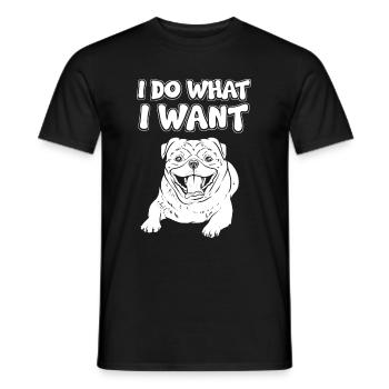 Je me fiche du chien - T-shirt homme - noir - Devant - AI Model Male 178 light (178cm)