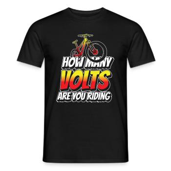E Bike Electric Bike Volt - Men's T-Shirt - black - Front - AI Model Male 178 light (178cm)