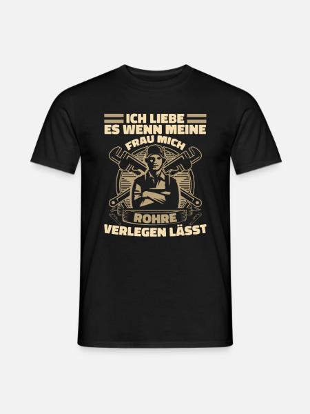 Rohrleitungsbauer Schlüssel - Männer T-Shirt - Schwarz