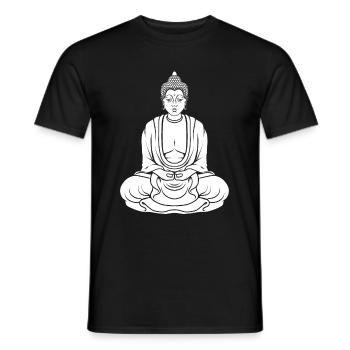 Bouddha bouddhiste - T-shirt homme - noir - Devant - AI Model Male 178 light (178cm)