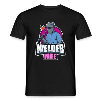 Schweißer Schlosser Gattin - Männer T-Shirt - Schwarz - Vorne - AI Model Male 178 light (178cm)