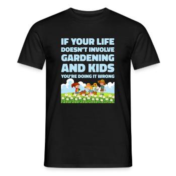 Hobbygärtner Garten Mutter Gärtnerische Mama - Männer T-Shirt - Schwarz - Vorne - AI Model Male 178 light (178cm)