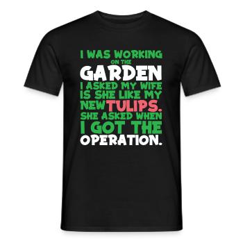 Tulpen Lustig Tulpen - Männer T-Shirt - Schwarz - Vorne - AI Model Male 178 light (178cm)