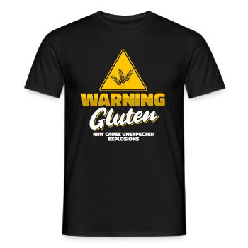 Gluten-free humor - Men's T-Shirt - black - Front - AI Model Male 178 light (178cm)