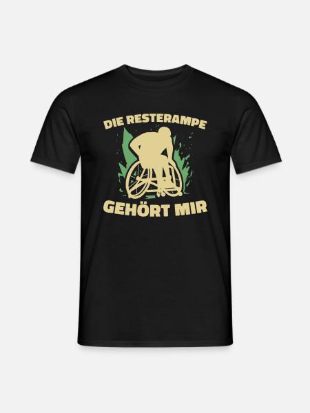 Rollstuhl Rollstuhlfahrer Lustig - Männer T-Shirt - Schwarz