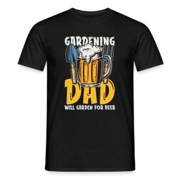 Hobby Gardener Garden Beer Gardening Père - T-shirt homme - noir - Devant - AI Model Male 178 light (178cm)