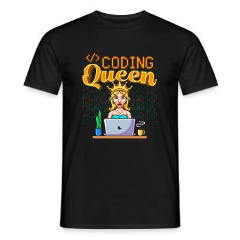 Developer Coder Programmer Queen - Men's T-Shirt - black - Front - AI Model Male 178 light (178cm)