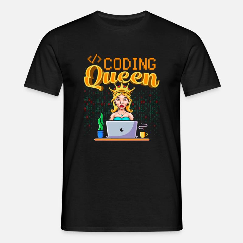 Développeur Coder Programmeur Queen - T-shirt Homme - noir