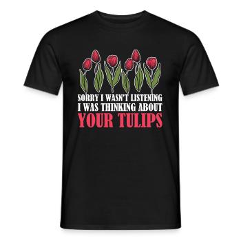 Tulpen Lustig Tulpen - Männer T-Shirt - Schwarz - Vorne - AI Model Male 178 light (178cm)