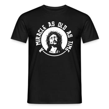 Christ Christianity Miracle - Men's T-Shirt - black - Front - AI Model Male 178 light (178cm)