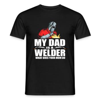 Welder Locksmith Dad - Men's T-Shirt - black - Front - AI Model Male 178 light (178cm)