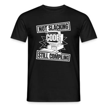 Entwickler Coder Programmierer Computer - Männer T-Shirt - Schwarz - Vorne - AI Model Male 178 light (178cm)