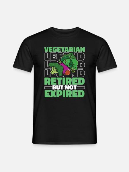 Vegetarian Retired vegetarian - Men's T-Shirt - black