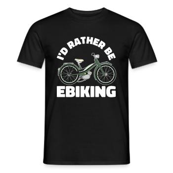 E Bike Electric Bike - Men's T-Shirt - black - Front - AI Model Male 178 light (178cm)