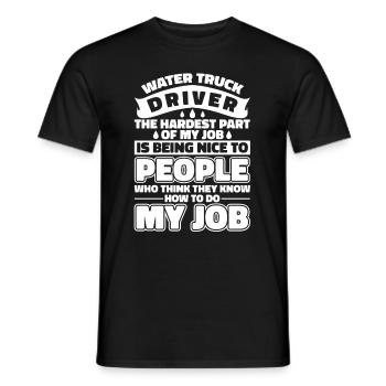 Truck Driver Trucker Truck Driver Funny - Men's T-Shirt - black - Front - AI Model Male 178 light (178cm)