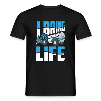 Truck driver Trucker Truck driver life - Men's T-Shirt - black - Front - AI Model Male 178 light (178cm)