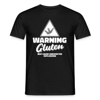 Gluten-free humor - Men's T-Shirt - black - Front - AI Model Male 178 light (178cm)