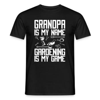 Hobby Gardener Garden Grandpa Gardening Father - Men's T-Shirt - black - Front - AI Model Male 178 light (178cm)