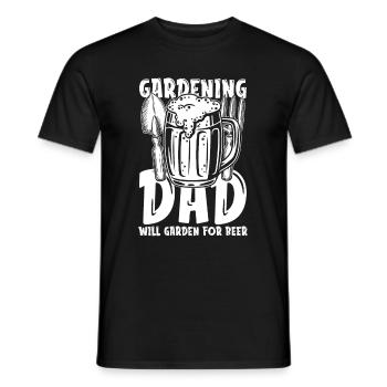 Hobby Gardener Garden Beer Gardening Père - T-shirt homme - noir - Devant - AI Model Male 178 light (178cm)