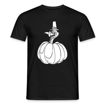 Thanksgiving Pumpkin - Men's T-Shirt - black - Front - AI Model Male 178 light (178cm)