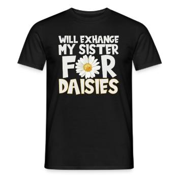 Marguerites de jardin Hobby Gardener - T-shirt homme - noir - Devant - AI Model Male 178 light (178cm)