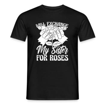 Hobby Gardener Garden Roses Horticultural Sister - Men's T-Shirt - black - Front - AI Model Male 178 light (178cm)