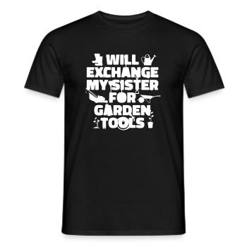 Hobbygärtner Garten Schwester - Männer T-Shirt - Schwarz - Vorne - AI Model Male 178 light (178cm)